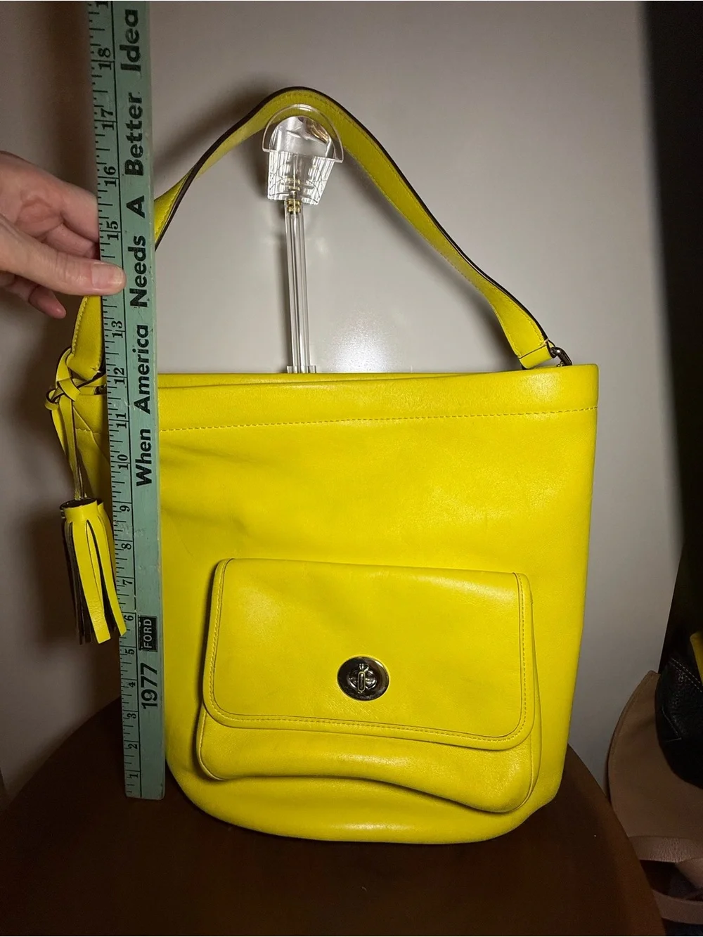 Coach Legacy Archival Bucket Bag | Rare Chartreuse Yellow Glove-Tanned Leather